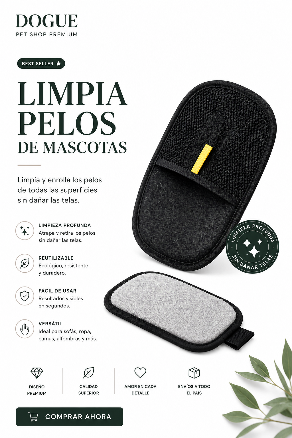 Guante Dogue® Quita Pelos Todas Las Superficies