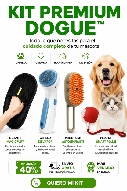 KIT PREMIUM DOGUE™ Limpieza Y Diversión